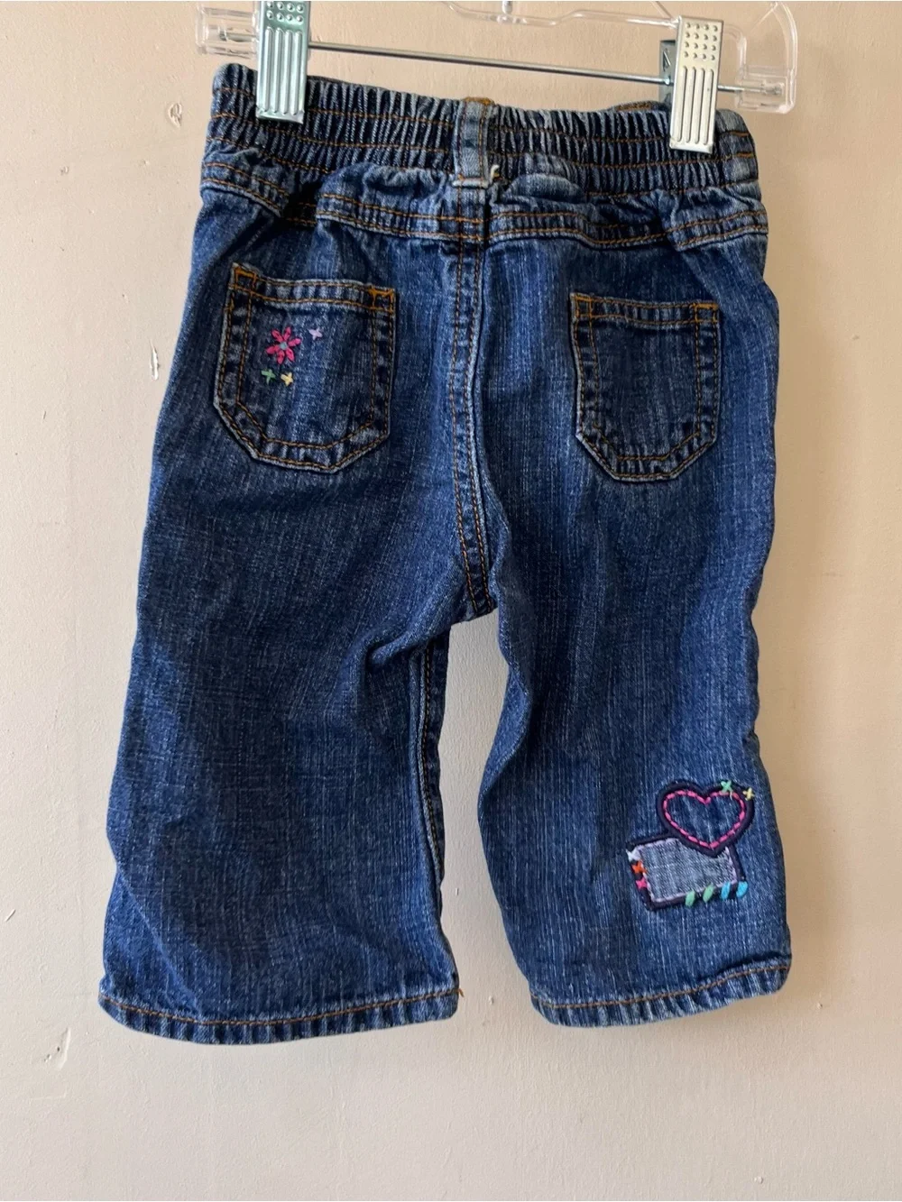 OshKosh B'gosh Dark Blue Embroidered Denim Pants